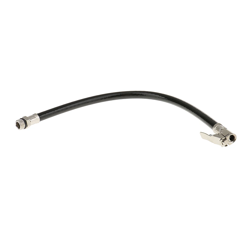 37mm Motorcycle Car Tyre Air Pump Inflator 1/4' Rubber Air Pipe Hose & Zinc Valve 8mm Inlet Diameter