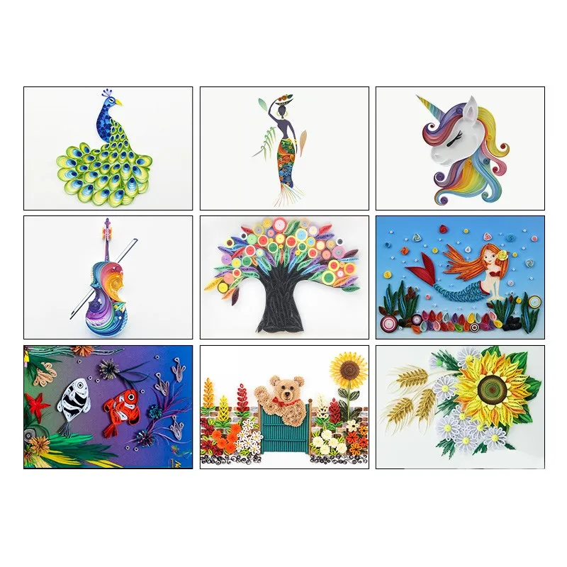 Quilling Paper Art A3 Modello Di Carta Di Grandi Dimensioni Modello Di Filigrana Stencil Di Carta Origami Template Wall Art Filigrana Paper Art