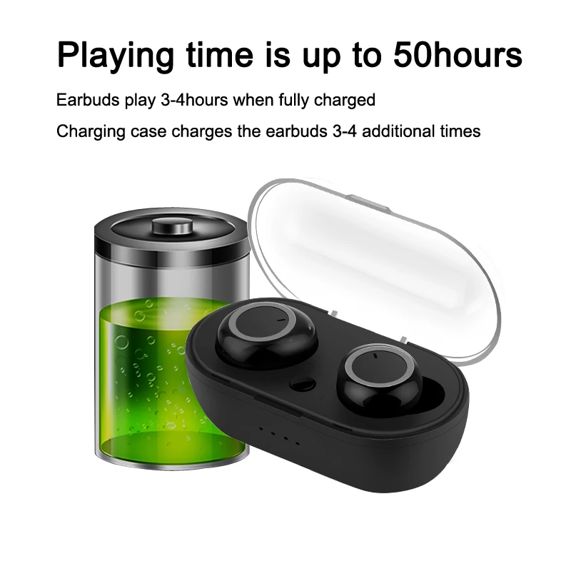Wireless Headphones TWS Touch Control Bluetooth Earphones True Stereo Earbuds Sports Headset With Mic For xiaomi HUAWEI