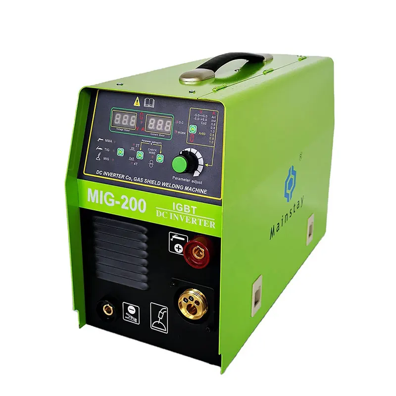 Free Shipping Multifunction 200A MMA Mig Mini Welder Gasless or Gas Wire Mag Welding Machine CO2 for Carbon Steel 110v/220v