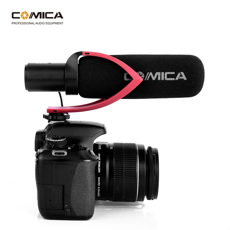 Red color Comica CVM-V30 PRO Микрофон для камеры Электрический супер-кардиоидный направленный конденсаторный видео микрофон для Canon Nikon sony DSLR - Цвет: Red color