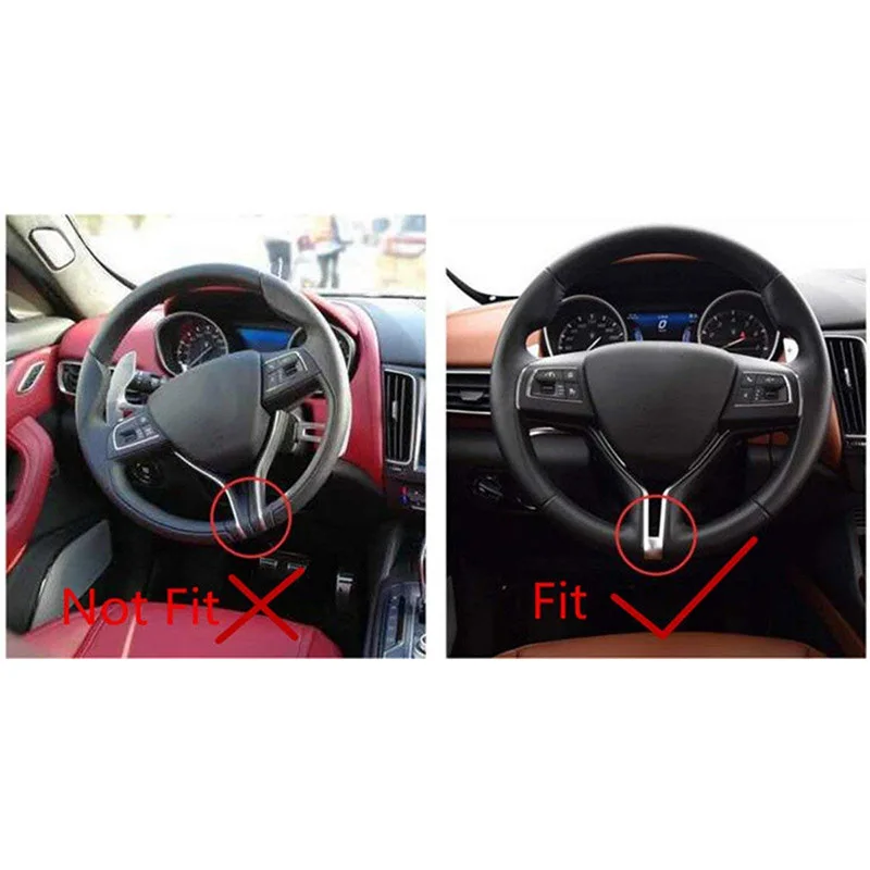 Черная накладка на руль из углеродного волокна для Maserati Levante Ghibli