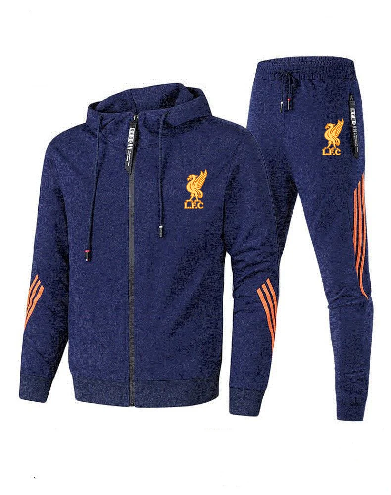 

new men's hoodie striped suit brand sportswear suit men's pullover sweater hoodies + sports pants jogging men's hoodies