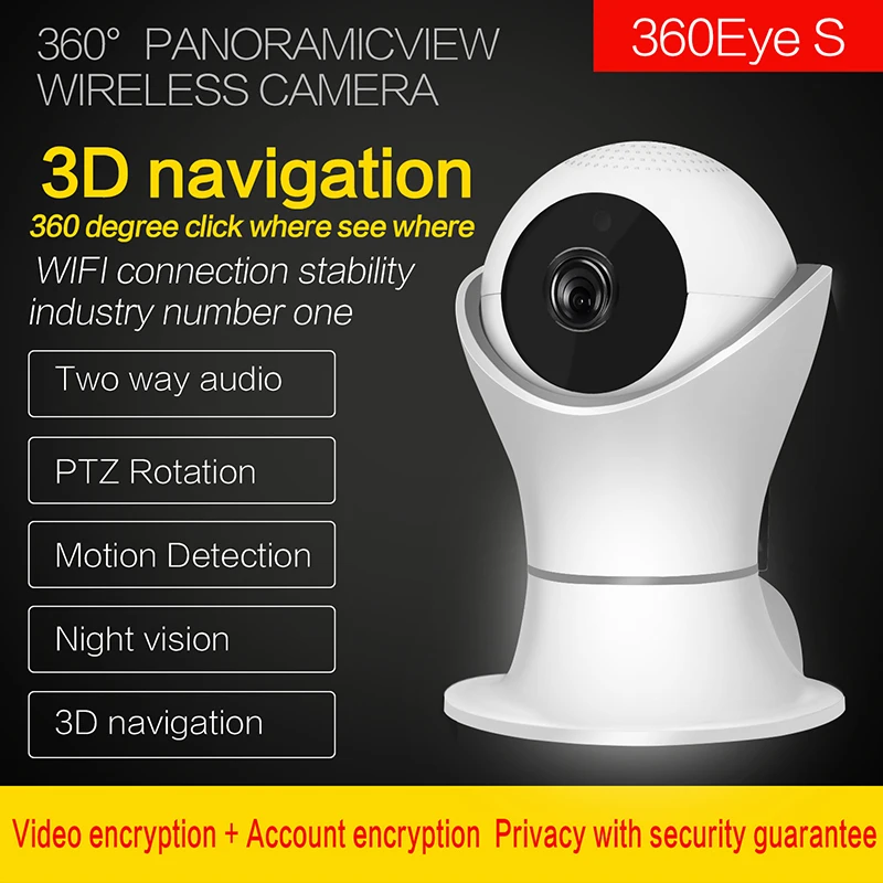 

New Model EC39 360 degree Rotation PTZ Wifi IP Camera 1080P Wireless Network Home Security CCTV Camera 360eye video baby monitor