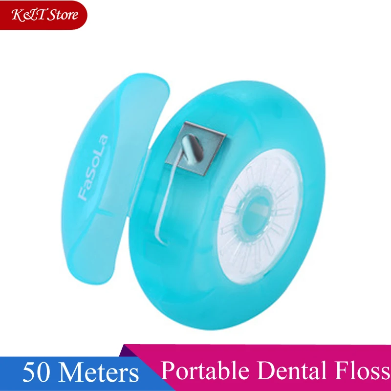 Портативная Современная зубная нить 50 м полиэстер Хило стоматологическая чистка