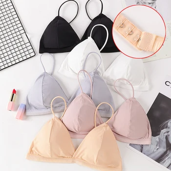 

Seamless Soft Bra for Women Adjustable Thin Elastic Strap Wireless Push Up Bra Backless Comfort Underwear Bralette Sexy Lingerie