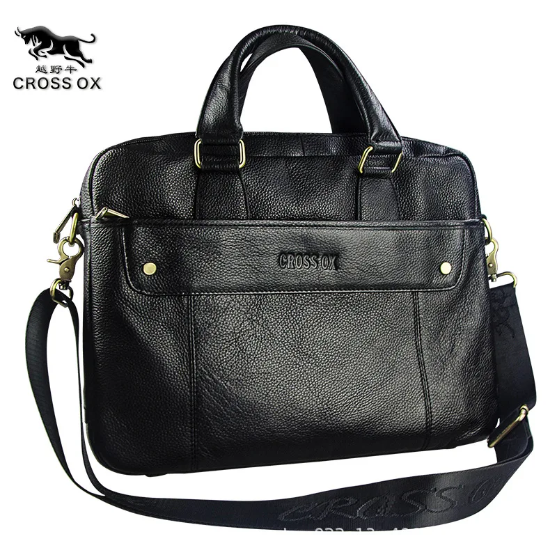 

For Huawei Mediapad T3 10 Case Large Capacity Cowhide Business Waterproof Wear-resistant and Multifunctional Men's Laptop Bag