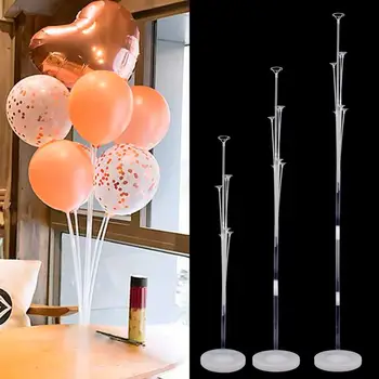 

QIFU Happy Birthday Balloon Stand Birthday Party Decor Kids Adult Ballon Arch Glue Table Baloon Accessories Holder Air Balls