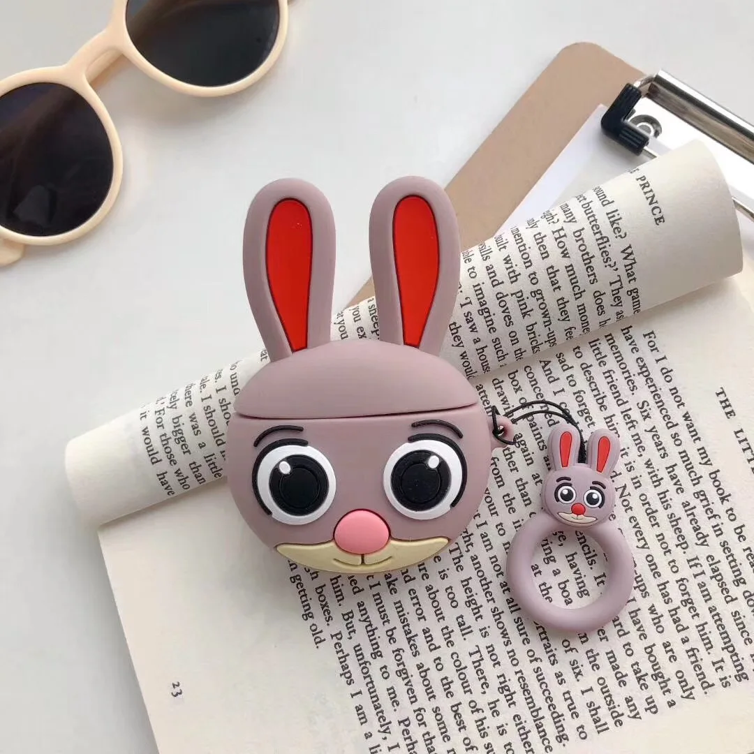 Наушники в виде кролика чехол для Airpods 2 Чехол милый цветок чехол для Apple Air pods чехол защитные наушники аксессуары коробка