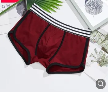 

high quality low price wholesale 5pcs/lot cotton breathable boxer underwear free shipping