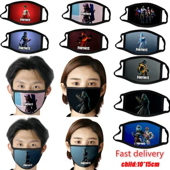 

Fortnites Child Unisex Face Mask Anime Cartoon Anime Printing Washable Breathable Cover Mask Reusable Face Dustproof Mouth Mask