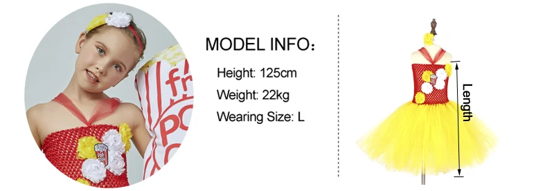 Fancy Popcorn Girl Tutu Dress Circus Birthday Outfit for Kids Food Costume Baby Photo Carnival Party Flower Tutu Dresses (10)