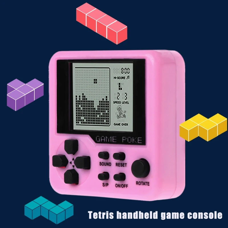

Hand Held Mini Tetris Game Machine Electronic Toys Brick Toys Educational Game 72XC