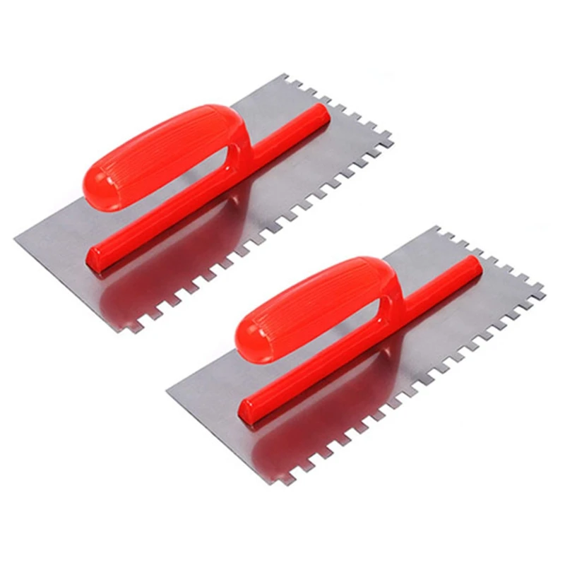 2PCS Finishing Trowel Cement Flaten Plastering with Square Notch for Tiling Wall Floor Tile Grout Masonry | Инструменты