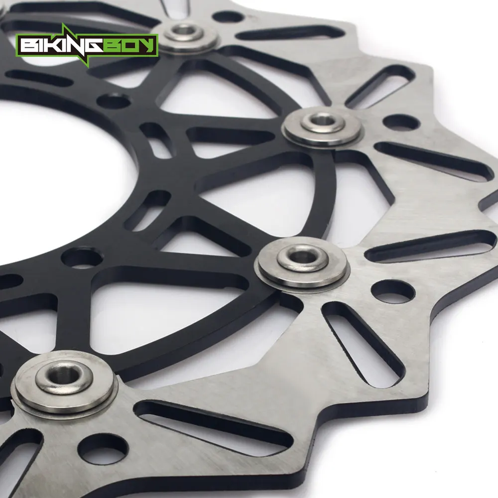 BIKINGBOY KX 125 250 06 07 08 KX250F KX450F 06-14 KXF KX-F KLX 450 R 07-12 11 спереди и сзади тормозные диски роторы кронштейн 320 мм
