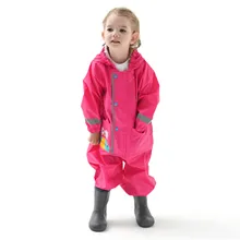 Pants Jumpsuit Raincoat Hooded Dinosaur Girls And Baby 1-10-Years-Old Waterproof One-Piece