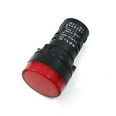 

AC380V 22mm Dia Thread Red LED Indicator Light Lamp for Electronic Machine