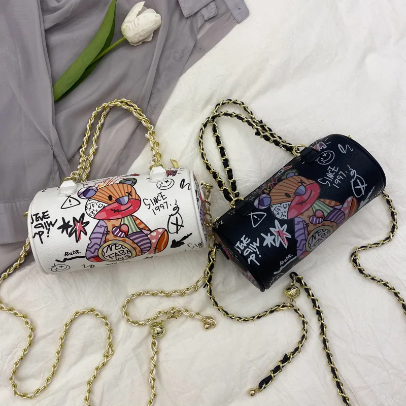 2021 Summer New Kawaii Cute Shoulder Bag Female Bear Graffiti - Main Image
