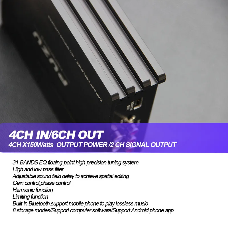 US $185.02 New Tech 4ch To 6ch Car Audio Digital Signal Processor DSP Amplifier For Volvo With Harness Cable Factory Audio Upgrade System