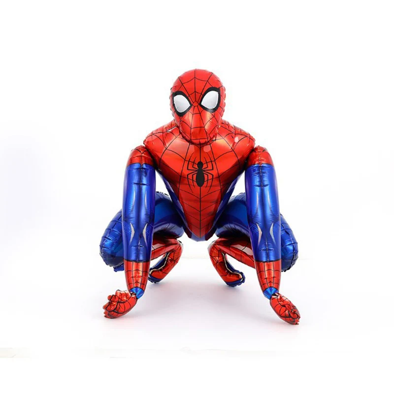 Spiderman Theme Kids Birthday Supplies 3D Great Spider Foil Balloons Disposable Tableware Napkin Cup Birthday Party Decorations party supplies