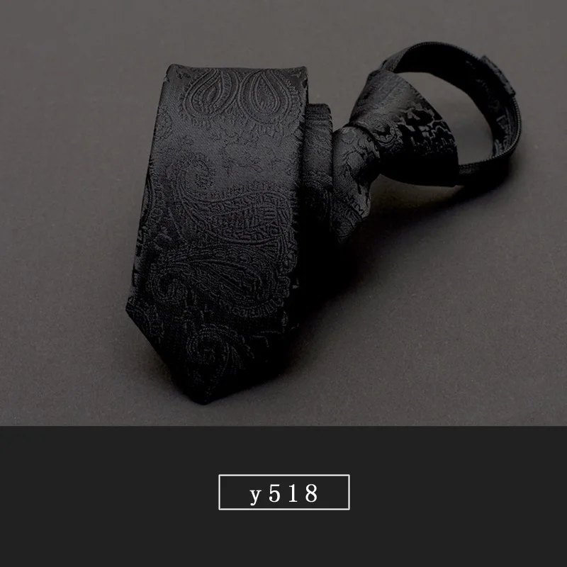 Brand New High Quality Men's Classic 5cm Slim Zipper Necktie Formal Business Meeting Suit Neck Tie for Men with Gift Box - Цвет: y518