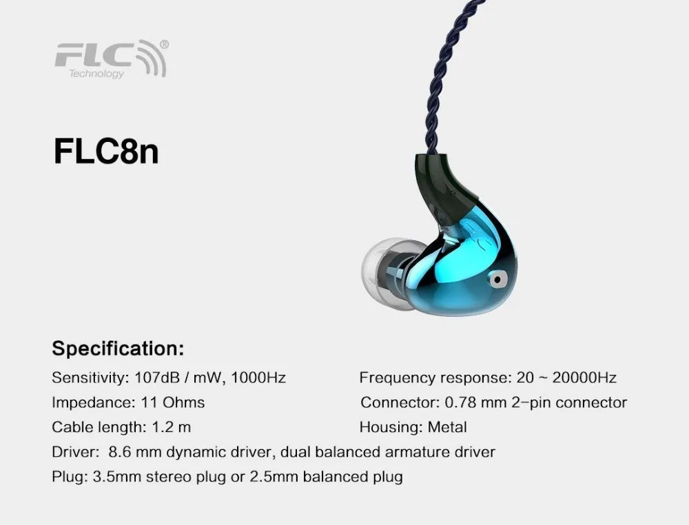 FORREST FLC8N Hybrid Dual Balanced Headphone