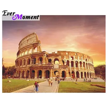 

Ever Moment Diamond Painting Roman Architecture Amphitheater Full Square Diamonds Home Decor Hobbies And Handicrafts 5L073