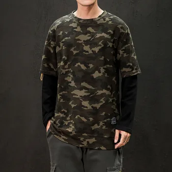 

Long Sleeve camouflage Pattern Tops Oversize M-5XL Men New Fashion Pullover Loose Male Casual Streetwear Men Cloth Harajuku Soft