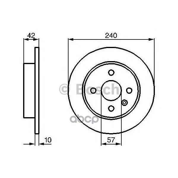 Диск Тормозной Задний Opel Astra G, H, Meriva 0986478882 Bosch арт. 0986478882