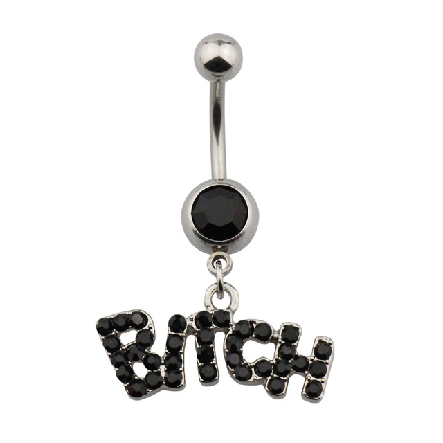 Sexy Navel Piercing Belly Ring Belly Button Rings Barbell Bar Zircon Dangling Ombligo Party Round for Woman Body Jewelry 14g