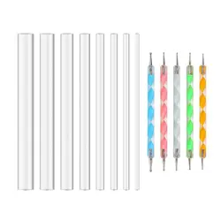 13 Pieces of Mandala Painting Rock Dot Tool Set Rock Brush Tool Template Cosmetics Steel Ball Pen Painting Tray Nail Painting