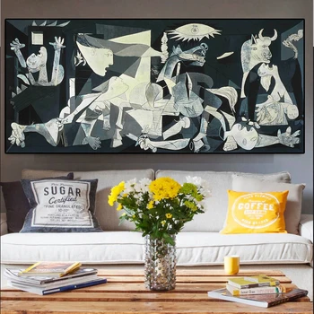 

Picasso Guernica Germany Famous Canvas Paintings Art Prints and Posters Artwork Wall Pictures for Living Room Home Wall Decor
