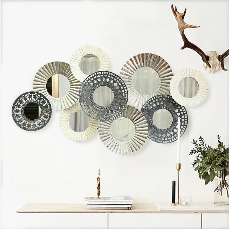Indoor European Wrought Iron Wall Decoration Creative Fashion Solid Wall Decoration Simple Wall Hanging