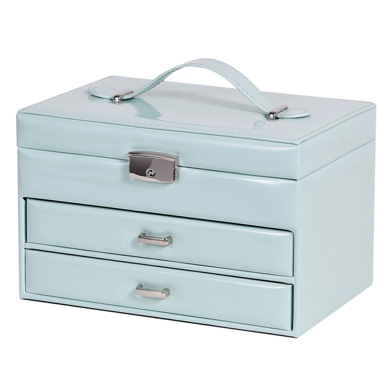 

Exquisite Jewelry Box Women Leather Packaging Necklace Rings Earrings Bracelet Storage Organizer Display Gift Boxes Case