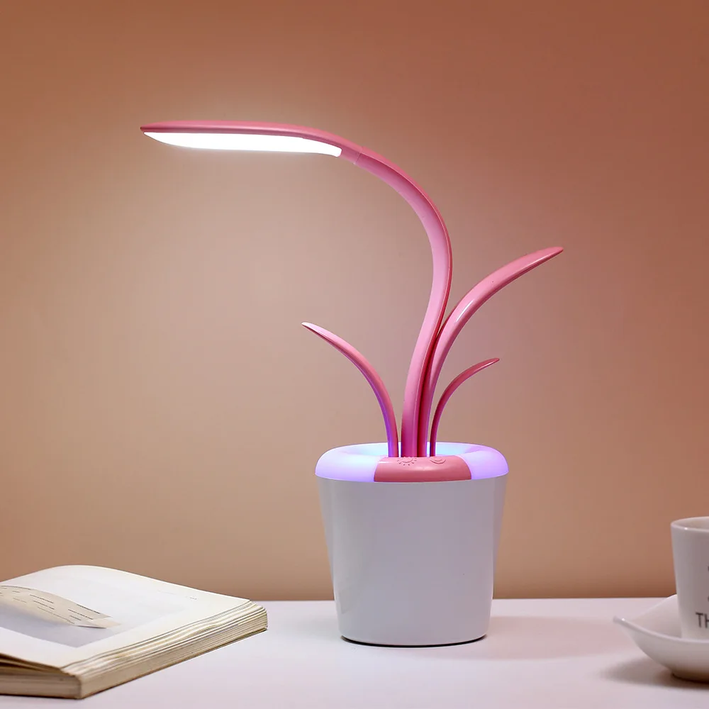 

Creative Touch Kaffir Lily Atmosphere Lamp LED Romantic Colorful Students Desktop Learning Eye Protection USB Table Lamp