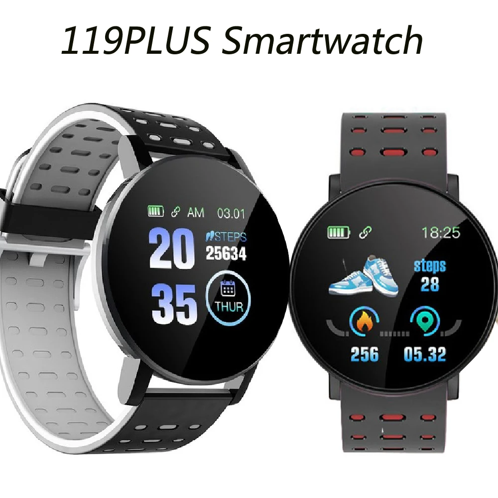 

119Plus Smart Watch Heart Rate Blood Pressure Health Smart Bluetooth Wristband Fitness Tracker For Android IOS Smartwatch