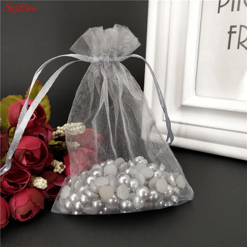 25pcs 20x30 25x35 30x40 35x50CM Organza Bags Jewelry Packaging wedding Party Decoration Drawable Gift Pouches 5Z | Дом и сад