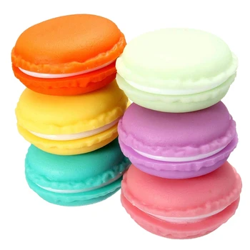 

Mini Macaron Box 6Pcs Jewelry Storage Box Pill Box Organizer Earphone Container Multiuse Macaron Case