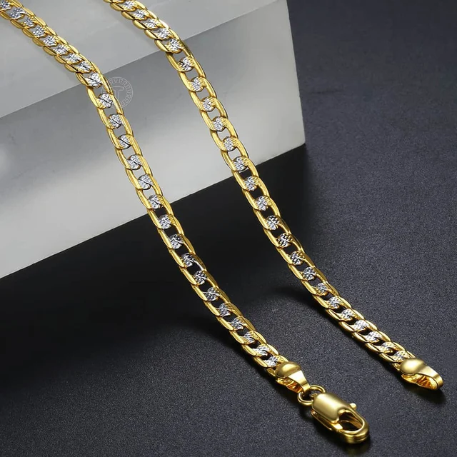 Trendsmax Gold Cuban Link Chain Necklace for Men Women Fashion Jewelry - Image 3