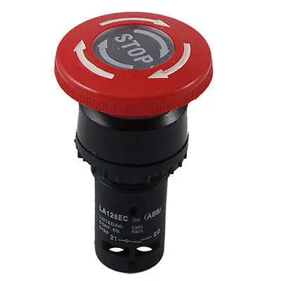 

300V Red Mushroom Cap Emergency Stop Push Button Switch
