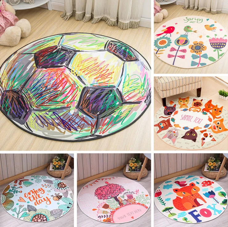 

Cartoon Animals Bear Cat Rabbit Baby Play Mats Child Crawling Blanket Carpet Toys Soft Flannel Nordic Kids Room Decor