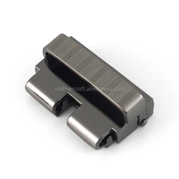 

1pcs Metal 40mm Belt Buckle Clips Connectors Matte Brown End Bar Heel Clip Half Buckle Parts Leather Craft Jeans Webbing