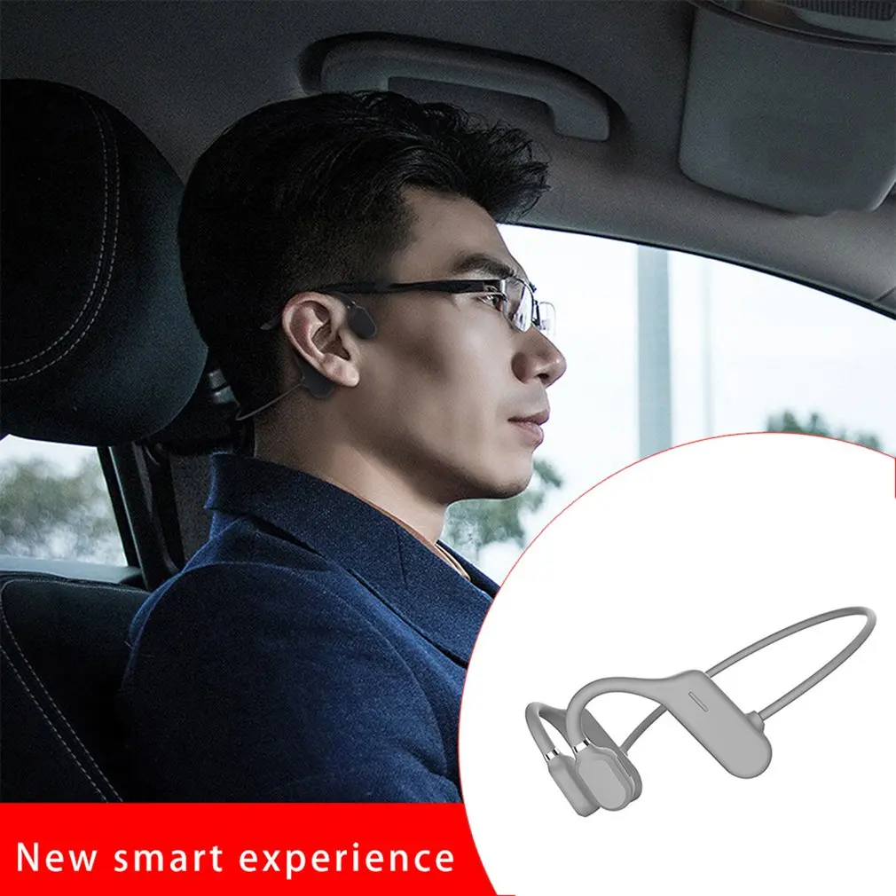 DYY 1 Bone Conduction Headphones 5 0 Wireless Not In Ear Headset IPX6 Waterproof Sport Earphones Lightweight Ear Hook