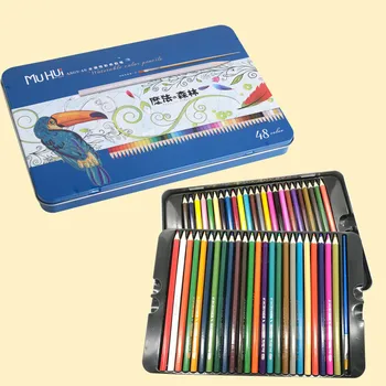 

Student art major water-soluble colored pencil iron box packaging art painting 48/72 color colored pencil painting supplies