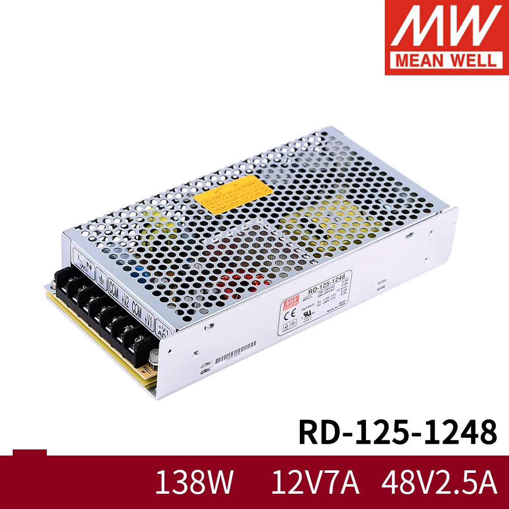 MEAN WELL RD 125 1248 138 Вт 110 А двойной выход 12 в 48 импульсный источник питания 220 В/В