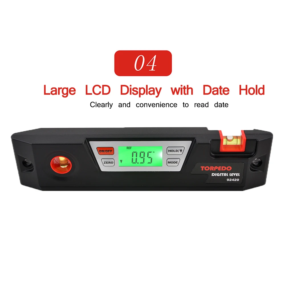 

360 Degree Digital Protractor Inclinometer Angle Finder Box Electronic Level Measuring Tool Angle Meter Spirit Level Angle Gauge