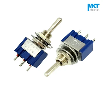 

100Pcs Excellent Acting MTS-103 ON-OFF-ON 4.7mm Pitch 3 Pins 3 Positions SPDT 1P2T Miniature Toggle Switch