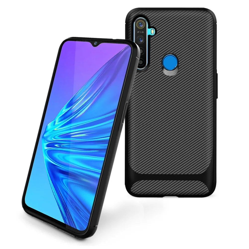 Чехол для телефона Oppo Realme XT X2 K5 тонкий ТПУ силиконовый мягкий углеродный волоконный защитный противоударный чехол