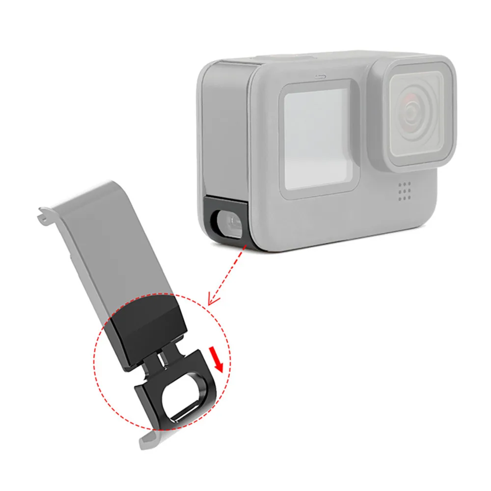 

Metal Battery Lid Door Cover Replacement Camera Battery Side Cover for GoPro Hero 9 Camera Accessories