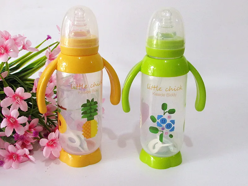 

Chick Cady Kd1121 Standard Mouth Shift Feeding Bottle Baby Plastic Automatic Grip Feeding Bottle 240ml